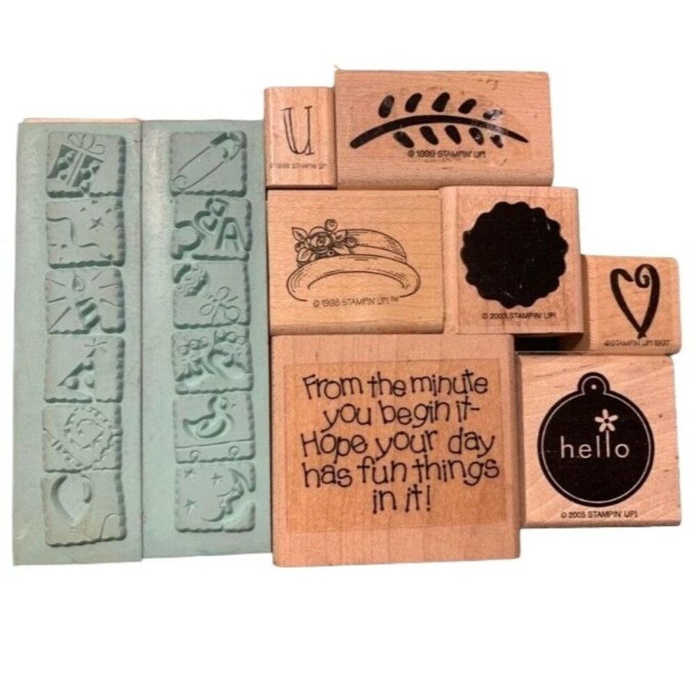 Stampin’ Up! Rubber Stamp Blocks Set Crafting Fun Everyday Seasonal Designs